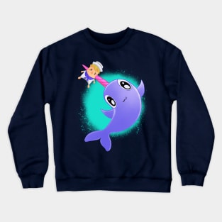 Sailor-Killing Friendly Narwhal Crewneck Sweatshirt